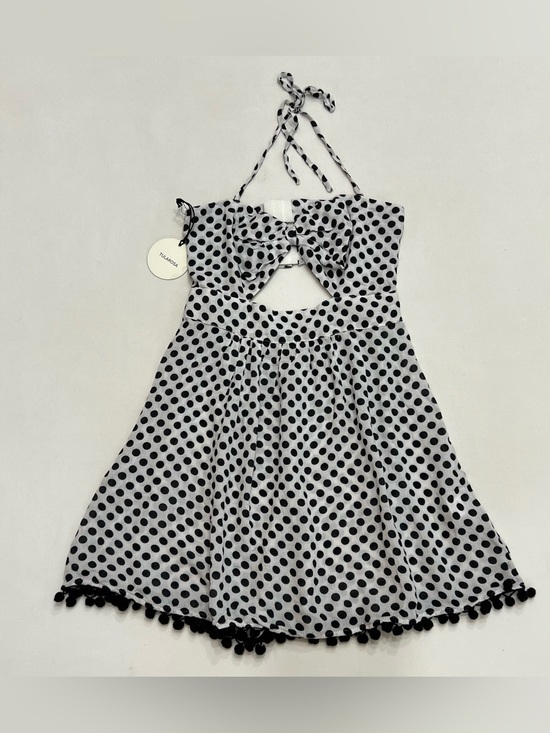 Tularosa Dresses & Skirts - Tularosa Polka Dot Mini Dress Sz XS Halter/Strapless Cut Out Bow Summer NWT